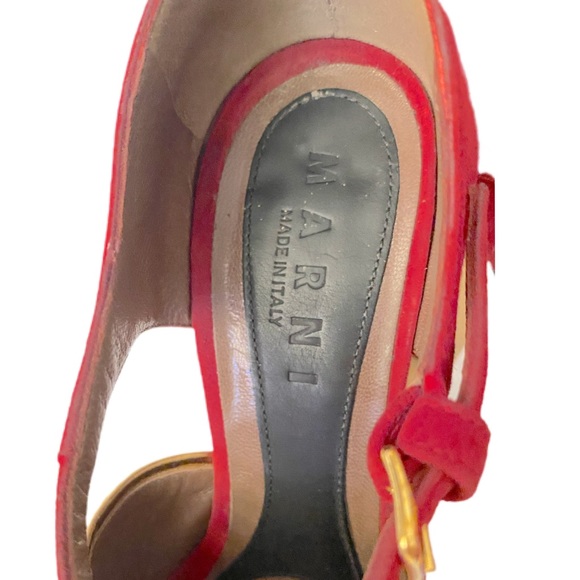 Marni Peep Toe Platform with Mirrored Heel - Picture 8 of 9